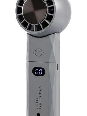 Hotel Collection Portable Handheld Fan w/LED Display 3 colors: gray, pink white